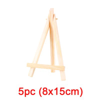 1pc Natural Wood Mini Easel Frame Tripod Display Meeting Wedding Table  Number Name Card Stand Holder Children Painting Crafts