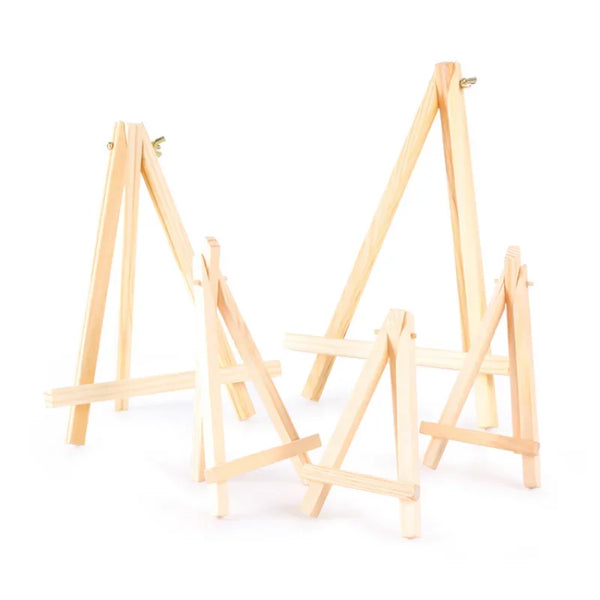 1pc Natural Wood Mini Easel Frame Tripod Display Meeting Wedding Table  Number Name Card Stand Holder Children Painting Crafts