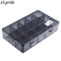 1 PCS Plastic Storage Boxes Slots Adjustable Packaging Transparent Tool Case Screw Craft Jewelry Accessories Organizer Box
