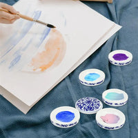 1 Set Art Painting Colour Mixing Tray Ceramic Pallets Watercolor Pigment Tray