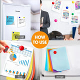 10/30/50pcs D20mm Magnetic Bead Magnet Fridge Pin Colorful Round Whiteboard Blackboard Refrigerator Push Door Stickers Chess