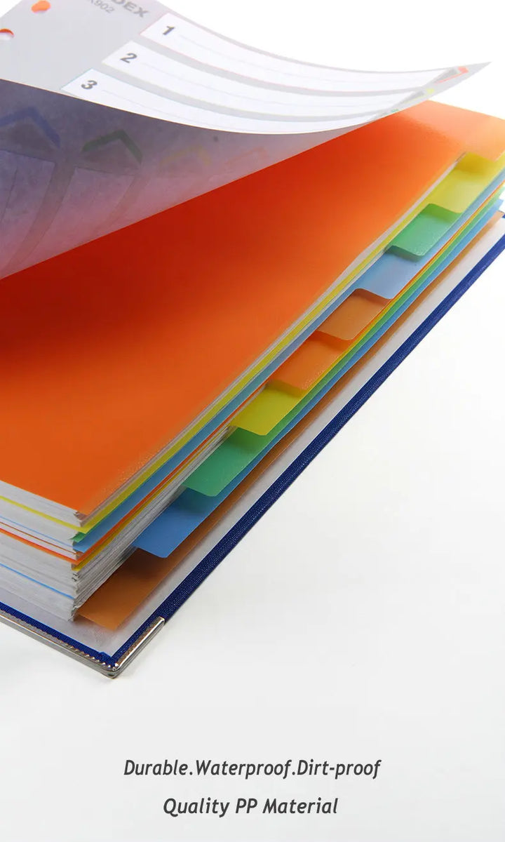 10 Color Binder Index Divider Plastic A4 File Folder Separators 2/3/4 ...