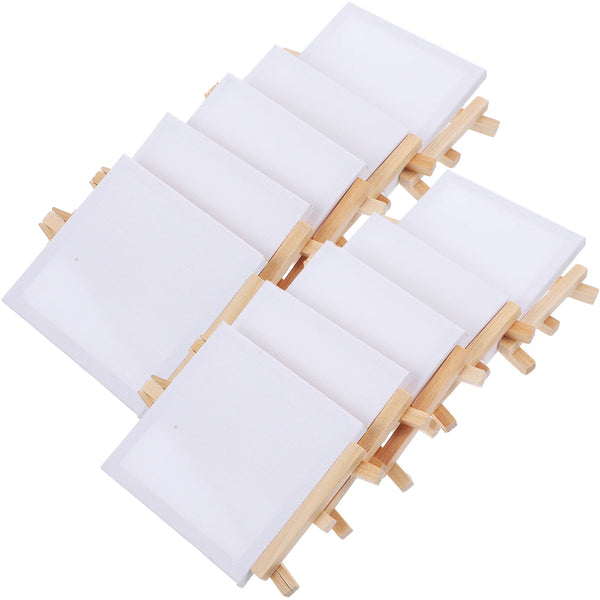 15 Sets Mini Frame Artist Easels Painting Stands Canvases