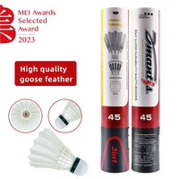 10 Tube 3in1 D45 Badminton Shuttlecocks Top Grade Natural White Goose Feather More Stable and Durable Badminton Shuttlecocks