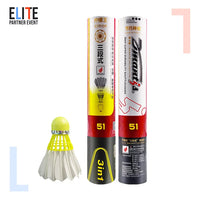 10 Tube Goose Feather Badminton Shuttlecocks D51 Stable and Sturdy High Speed Badminton Shuttles Training Shuttlecock