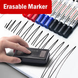 10 pçs/set waterborne quadro branco caneta marcador preto/azul/vermelho tinta crua nib marcadores canetas material escolar papelaria