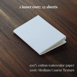 100%Cotton Pulp Retro Watercolor Book 300G BAOHONG Watercolor Paper Medium Coarse Artist Travel Sketchbook Painting Art Supplies