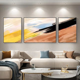 100% Hand-Painted Abstract Canvas Modern Minimalist Living Room Decoration Painting High-end Sense Art Triptych Mural