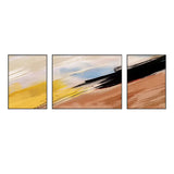 100% Hand-Painted Abstract Canvas Modern Minimalist Living Room Decoration Painting High-end Sense Art Triptych Mural