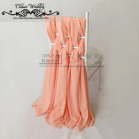 100 Set White Chiffon Chair Sash Chiavari Chair Cover Free Shipping Luxury Chiffon Chair Ribbon