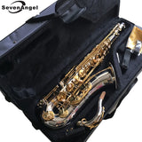 100% SevenAngel Brand Tenor Saxophone Bb tone Woodwind Musical  Instrument Silver & gold Surface  Sax