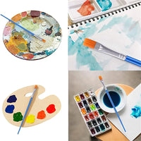 100 pincéis de pintura acrílicos da parte superior lisa de brushe da pintura dos pces escova da sala de aula para as crianças mini escovas da pintura para o toque acima dos ofícios detalhe
