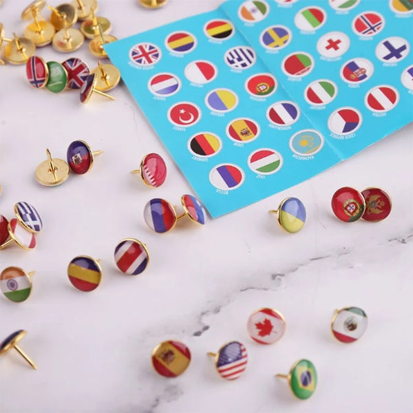 100pcs Multi-Color Push Pins Map Tacks Plastic Round Head Pearl Push Pin  with Case for Cork Board Map Calendar Photo Wall Office Production 