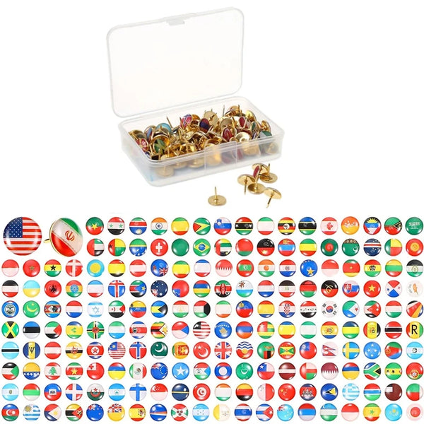 100pcs Multi-Color Push Pins Map Tacks Plastic Round Head Pearl Push Pin  with Case for Cork Board Map Calendar Photo Wall Office Production 