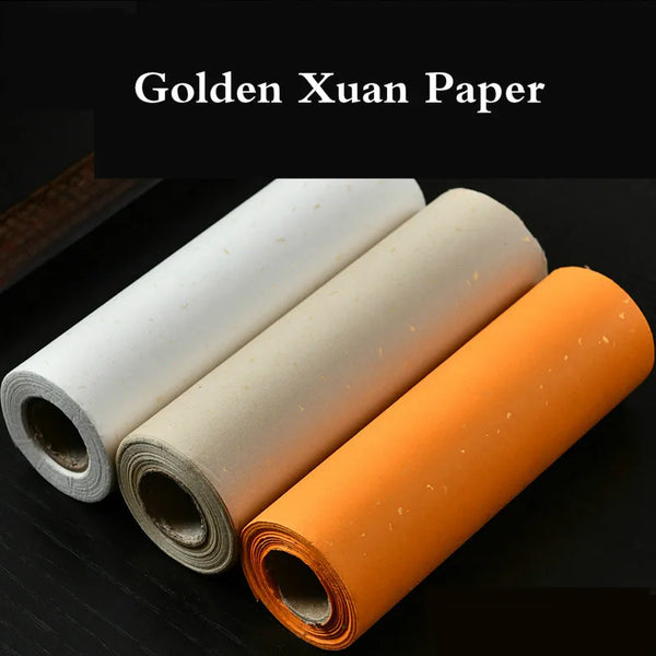 100m Xuan Paper Chinese Painting Calligraphy Gold Foil Rice Paper Colo –  AOOKMIYA