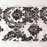 100pcs Black And White Flocking Taffeta Chair Cover Sash Also Call Elegance Damask Corset Chair Sash,Double Side Satin Ribbon