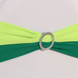 100pcs Customized Double Color Elastic Stretch Spandex Chair Sash Bands With Buckle For Banquet Wedding Decoration Chair Bow Tie