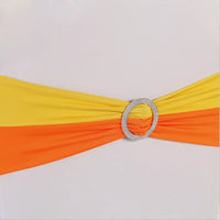 100pcs Customized Double Color Elastic Stretch Spandex Chair Sash Bands With Buckle For Banquet Wedding Decoration Chair Bow Tie