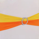 100pcs Customized Double Color Elastic Stretch Spandex Chair Sash Bands With Buckle For Banquet Wedding Decoration Chair Bow Tie