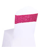 100pcs Shining Gold Silver Spandex Sequin Glitter Chair Sash Elastic Chair Bands Bow Ties Wedding Party Banquet Supply