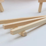 AOOKMIYA 10Pcs Mini Tripod Easels Small Display Stand Painting Holder Wood Stand Art Supplies for Photo Crafts Paintings Artworks