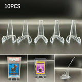 AOOKMIYA 10pcs Clear Acrylic Coin Display Stand Holders Easel Card For Displaying Coins Business Cards Photos Small Stand Tool