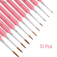 11pcs Detaliing Paint Brushes Set Miniatura Pintura Escovas Weasel Cabelo Pintura Escova para Guache Aquarela Tintas a Óleo Artistas