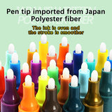 12/48 pces canetas de pintura acrílica ajustadas para a pintura da rocha, pedra, cerâmica, vidro, madeira, água da lona à base de marcadores de arte pintura suprimentos