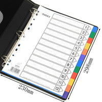 12 Colors Separadores Archivador A4 Binder Index Dividers 10/20/30 Colors PP Plastic Index Tab 12 Month Planner Divider Tabs