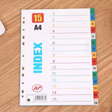 12 Colors Separadores Archivador A4 Binder Index Dividers 10/20/30 Colors PP Plastic Index Tab 12 Month Planner Divider Tabs