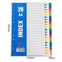 12 Colors Separadores Archivador A4 Binder Index Dividers 10/20/30 Colors PP Plastic Index Tab 12 Month Planner Divider Tabs