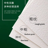 12 sheets of 300g pure cotton pulp thickened Coarse, medium and fine lines watercolor paper card water color paper Art Supplies
