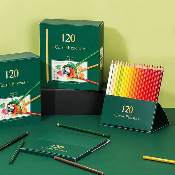 Aibelle 48/72/120/150/180 Professional Oil Color Pencil Soft Wood  Watercolor Colored Pencils Set Drawing School Art Supplies