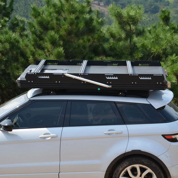 12V Electric  Roof Top Tent  With 2 Extension Tracks Solar Panel Lithium Battery