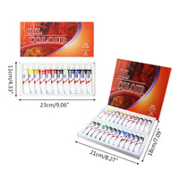 12ml 12/24 Colors Professional Oil Painting Paint Drawing Pigment Tubes Supplies