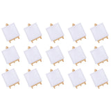 AOOKMIYA 15 Sets Mini Frame Artist Easels Painting Stands Canvases Watercolor Wood Small Picture