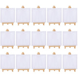 AOOKMIYA 15 Sets Mini Frame Paint Easel Canvas Painting Canvases Table Top Stand Picture