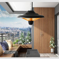 1500W Powerful Electric Patio Heater Iron Waterproof Electric Heater Warmer Outdoor Indoor Use Hanging Type