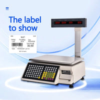 15kg  Label  Printing Weighing Scale Barcode Receipt Print Supermarket  Digital Price Computing Machine Scale weight