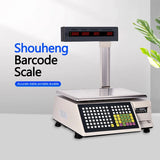 15kg  Label  Printing Weighing Scale Barcode Receipt Print Supermarket  Digital Price Computing Machine  weight
