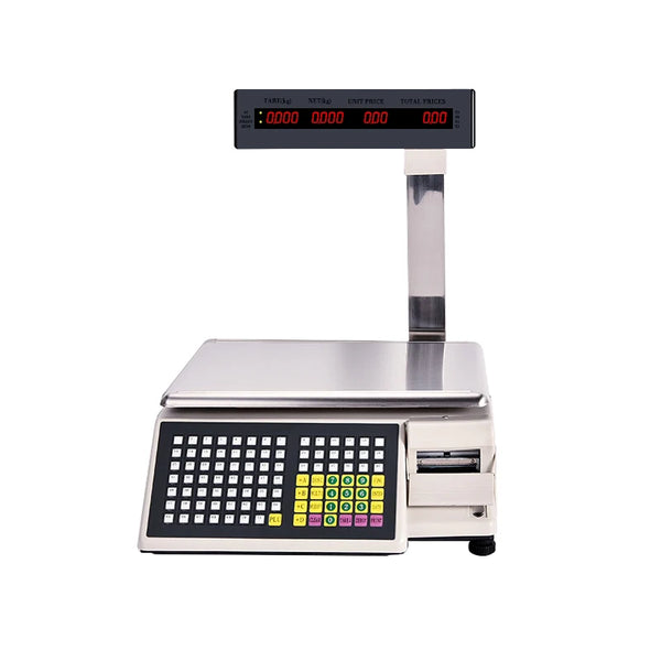 15kg Label Printing Weighing Scale Barcode Receipt Print Supermarket Digital Price Computing Machine weight