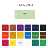 18 Colors 30ml Suitable for Students HIMI Millia Children's Painting Jelly Gouache Paint Children's Beginners Portable Paint Set