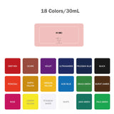 18 Colors 30ml Suitable for Students HIMI Millia Children's Painting Jelly Gouache Paint Children's Beginners Portable Paint Set