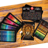 180 Colored Pencil Set for Adults Artists kids- 3.8mm Rich Pigment Soft Core -12 Metallic Pencil - Wax-Based Good for Coloring