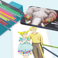 180 Colored Pencil Set for Adults Artists kids- 3.8mm Rich Pigment Soft Core -12 Metallic Pencil - Wax-Based Good for Coloring