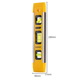 1PC Level Ruler High Precision Strong Magnetic 3 Bubble Level Meter Mini Inclinometer Level Measuring Instrument Household Tools