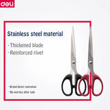 1PCS Deli 6034 6009 6010 Stainless scissors 3 size 2 colors red blue optional 160mm 178mm 210mm office school student scissors