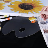 AOOKMIYA 1Pcs Transparent Palette Acrylic Palette Fine Arts Oil Painting Palette Gouache Acrylic Painting Palette