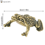 1pc Antique Solid Brass Lucky Rich Toads Frog Animal Statue Feng Shui Pocket Money Frog Fortune Craf Ornament