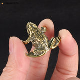 1pc Antique Solid Brass Lucky Rich Toads Frog Animal Statue Feng Shui Pocket Money Frog Fortune Craf Ornament